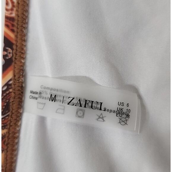 Zaful Size Medium Brown Multicolored Bikini Bottoms - Picture 4 of 5